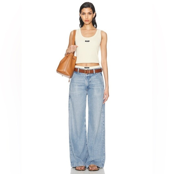new Citizens of Humanity Beverly wide leg jeans in Lune light wash - Picture 1 of 9